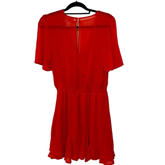 Francesca’s Mi Ami Red‎ Short Sleeve Dress Medium - Picture 2 of 7